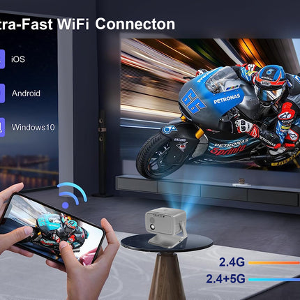 1080P FHD Smart Projector with WiFi, Bluetooth and Auto Focus