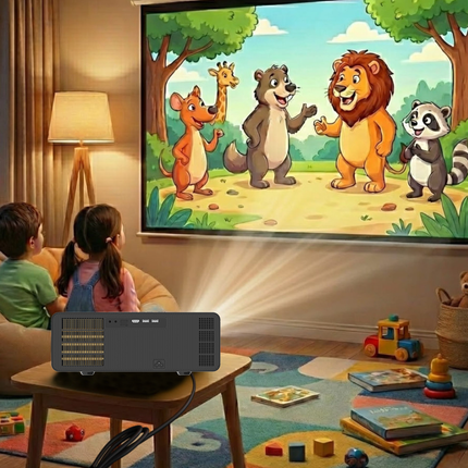 Smart Home Cinema Projector 1080P 1500 ANSI Lumens with Android 13 and WiFi