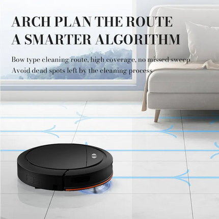 Rechargeable Robot Vacuum Cleaner with Mopping Function, 335ml Dust Box and 100ml Water Tank