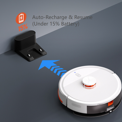 Smart Robot Vacuum Cleaner with LiDAR Navigation, 2.7kPa Suction and Dust Collection
