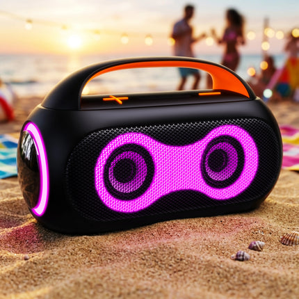 30W Wireless Bluetooth Boombox Speaker with Dual Speakers for Home, Outdoor and Party Use