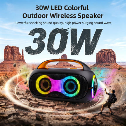 30W Wireless Bluetooth Boombox Speaker with Dual Speakers for Home, Outdoor and Party Use