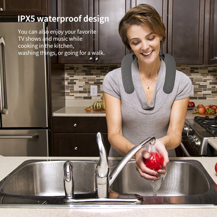 Portable Wearable Bluetooth Speaker with IPX4 Water Resistance, Rechargeable Battery and Dual Channel Sound