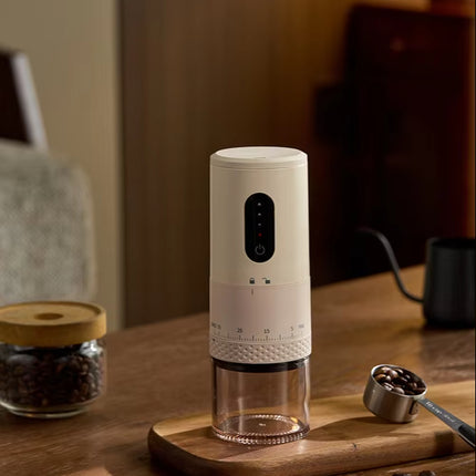 Compact Electric Coffee Grinder 30W Rechargeable Coffee Maker with USB Type-C Charging