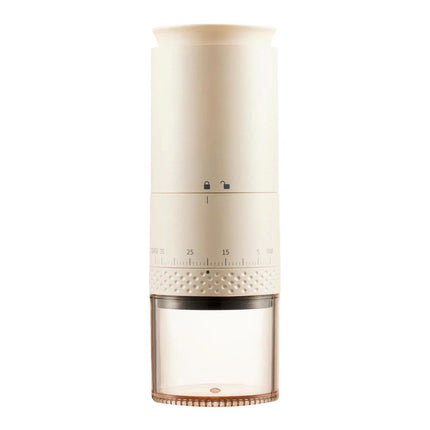 Compact Electric Coffee Grinder with External Adjustment Ring and USB Rechargeable Design