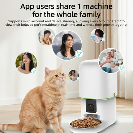 4L Automatic Pet Feeder with HD Camera, Scheduled Feeding and Smart App Control