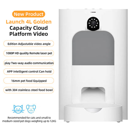 Intelligent Pet Food Dispenser with Camera, WiFi Connectivity and Programmable Feeding Schedule