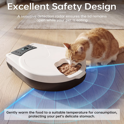 Smart Rotating Wet Food Dispenser with LCD Display and Scheduled Feeding Tray