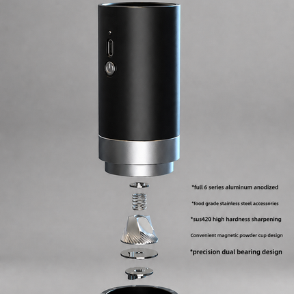 Portable Electric Coffee Bean Grinder with Adjustable Grind Settings and 40g Capacity