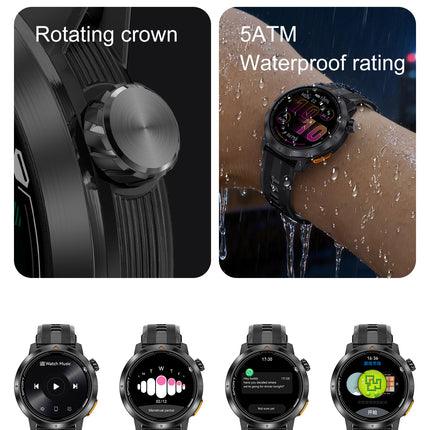 1.32 Inch AMOLED Smart Watch with BT Calling, 3ATM Water Resistant and Fitness Tracking