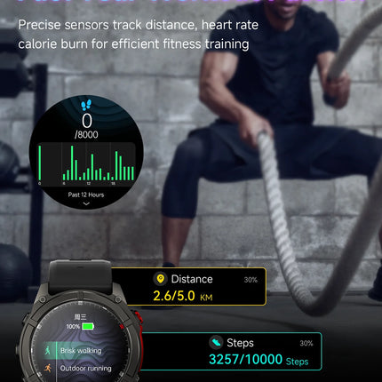 1.43 Inch AMOLED Smartwatch with BT Calling, Fitness Tracking, Heart Rate Monitor & 5ATM Water Resistance