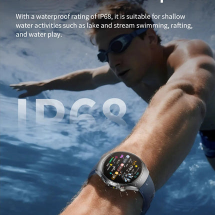 Smart AMOLED Watch with 1.47 Inch Display, Heart Rate Tracking, Multi Sport Modes and IP68 Waterproof