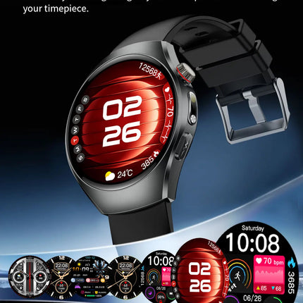 Smart AMOLED Watch with 1.47 Inch Display, Heart Rate Tracking, Multi Sport Modes and IP68 Waterproof