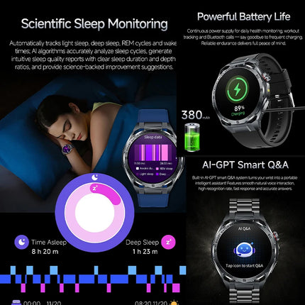 Smart Watch with BT Calling, 1.53 Inch Touch Display, Fitness Tracking and 380mAh Battery