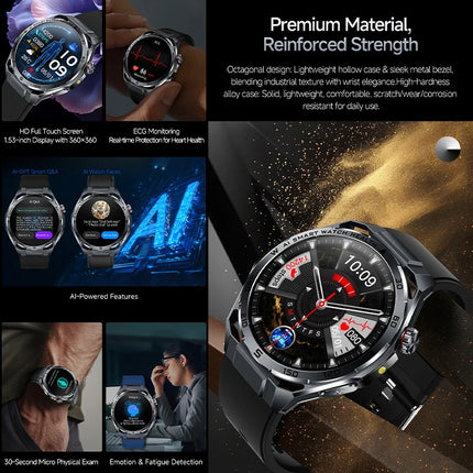 Smart Watch with BT Calling, 1.53 Inch Touch Display, Fitness Tracking and 380mAh Battery