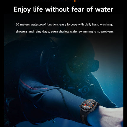 1.43 Inch AMOLED Smartwatch with Fitness Tracking, Touchscreen, 3ATM Water Resistance and Silicone Band
