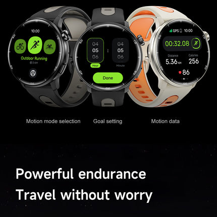 1.43 Inch AMOLED Smartwatch with Fitness Tracking, Touchscreen, 3ATM Water Resistance and Silicone Band