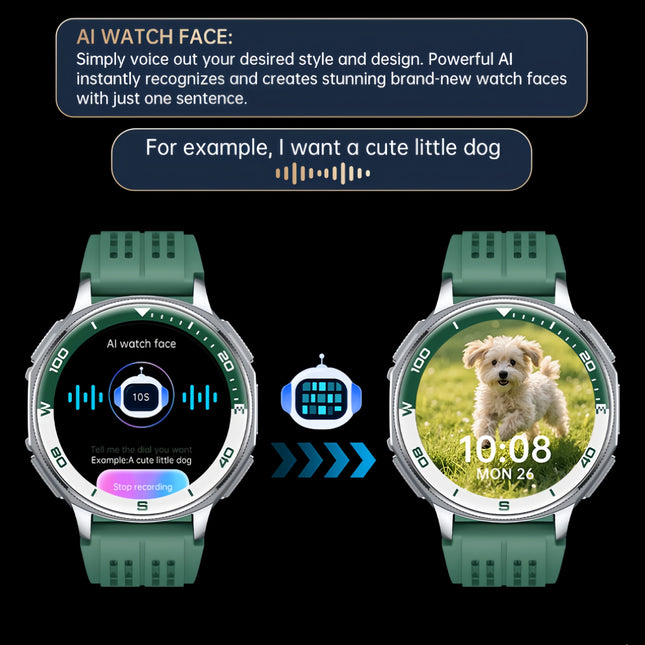 Outdoor Smartwatch with 1.43" AMOLED Screen, Bluetooth Calling, Waterproof Design and Activity Tracking