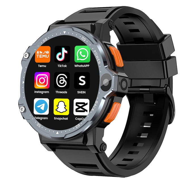 Round Smart Watch with OLED Screen, Android OS, App Control and Dual Camera