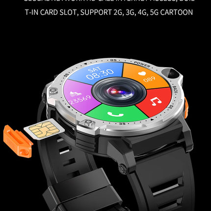 Round Smart Watch with OLED Screen, Android OS, App Control and Dual Camera