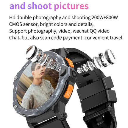 Round Smart Watch with OLED Screen, Android OS, App Control and Dual Camera