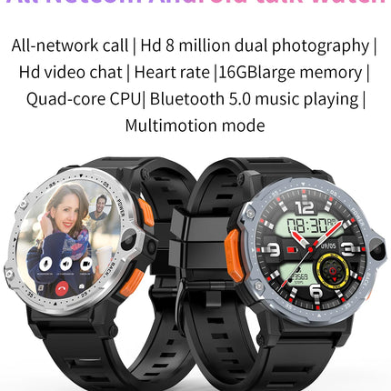 Round Smart Watch with OLED Screen, Android OS, App Control and Dual Camera