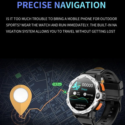 Round Smart Watch with OLED Screen, Android OS, App Control and Dual Camera