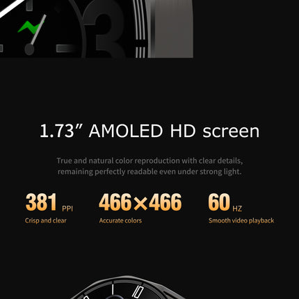 1.73 Inch OLED Smartwatch with Bluetooth Calling, NFC Payment Support, IP67 Water Resistant
