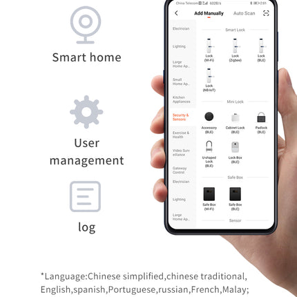 Digital Smart Deadbolt Door Lock with Fingerprint, Card, Password and Remote App Control