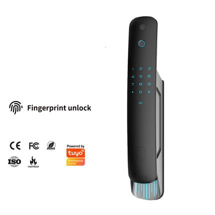Digital Smart Door Lock with Face Recognition Camera, Fingerprint Entry, Bluetooth and Tuya App Control