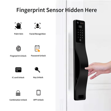 Tuya Smart Door Lock with Camera, Fingerprint Access, Password Entry and WiFi Connectivity