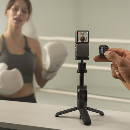 Portable Extension Pole Tripod with Detachable Bluetooth Remote for Action Camera