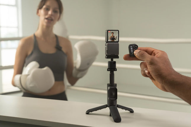 Portable Extension Pole Tripod with Detachable Bluetooth Remote for Action Camera