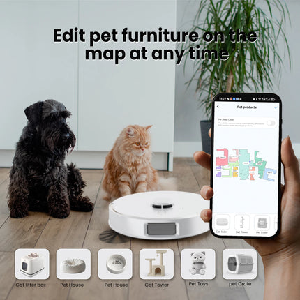 Smart Robot Vacuum Cleaner with Navigation, Self Emptying, Vacuum and Mop Function