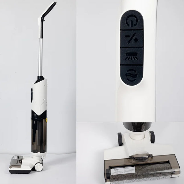 Rechargeable Wet & Dry Stick Vacuum Cleaner with Temperature Display and 2 Speed Settings