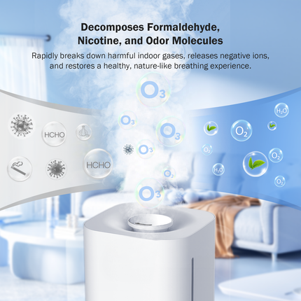 4L Air Purifier and Humidifier with Fine Mist, Methanal Reduction Function and Adjustable Mist Output