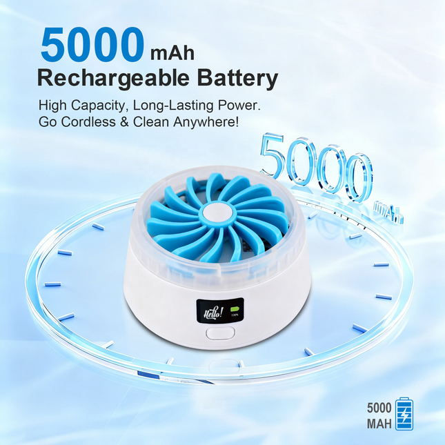 Rechargeable Fruit and Vegetable Cleaning Machine with Ozone Water Purification and IPX7 Waterproof Design