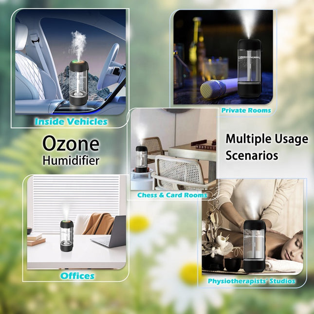 300mL Portable Car Humidifier with Ozone Function and Fine Mist Output
