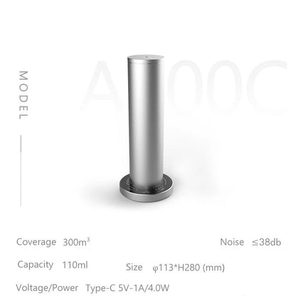 Portable Aluminium Alloy Aroma Diffuser with Bluetooth Control and Rechargeable Battery