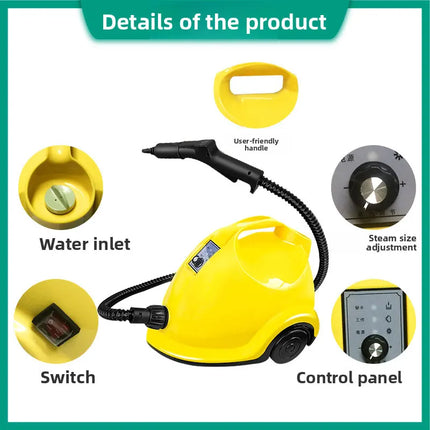 Portable Handheld Steam Cleaner 1800W with 3.5Bar Pressure and 110°C Steam