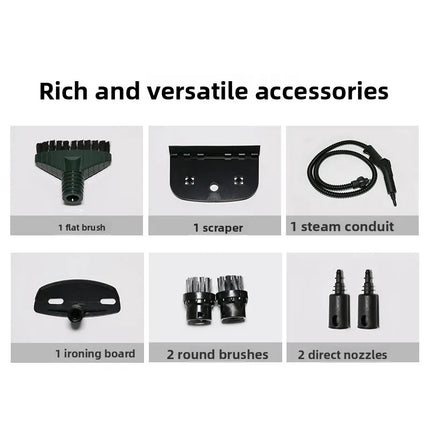 Portable Handheld Steam Cleaner 1800W with 3.5Bar Pressure and 110°C Steam