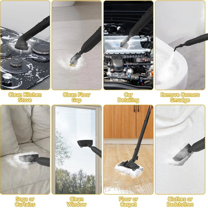 Commercial Portable Steam Cleaner 2100W with 2.1L Water Tank and 5 Bar Steam Pressure
