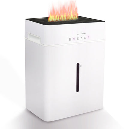 Portable Humidifier with Flame Effect, Fine Mist, Digital Screen, Remote Control and Timer