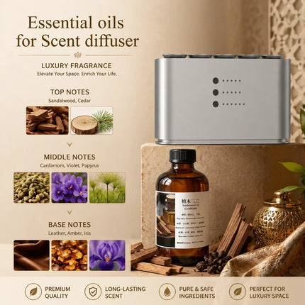 Smart Aroma Diffuser with Independent Atomizer Control and LED Light