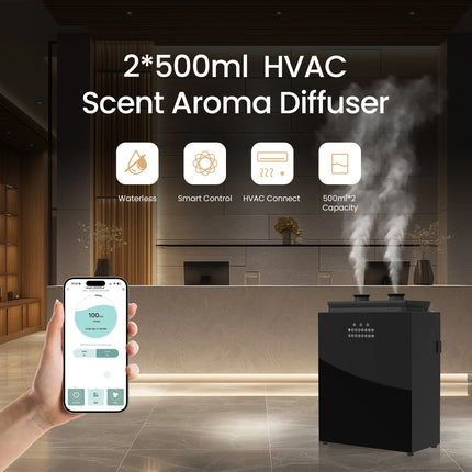 App-Controlled Commercial Scent Diffuser with 1000ml Capacity and Metal Construction