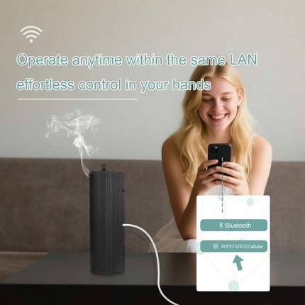 Smart Aroma Diffuser with Remote Control, Timer and Lightweight Tabletop Design