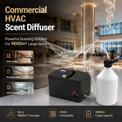 Commercial Aroma Diffuser with Waterless Design, WiFi App Control and Rechargeable Battery