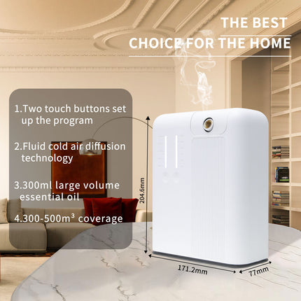 Wall-Mounted 300ML Aroma Diffuser with WiFi App Control for Home and Office