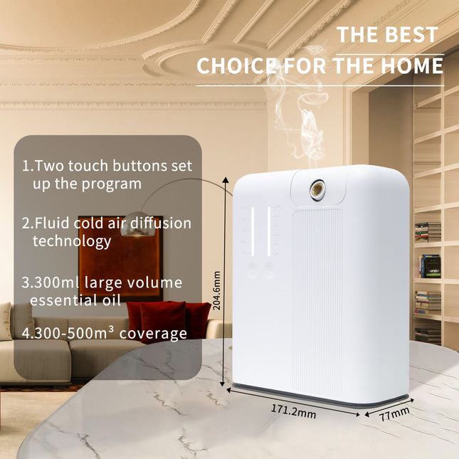 Wall-Mounted 300ML Aroma Diffuser with WiFi App Control for Home and Office