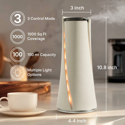 Portable Waterless Aroma Diffuser with WiFi App Control and Rechargeable Battery